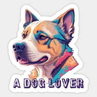 VINTAGE DOG , for a dog lover Sticker